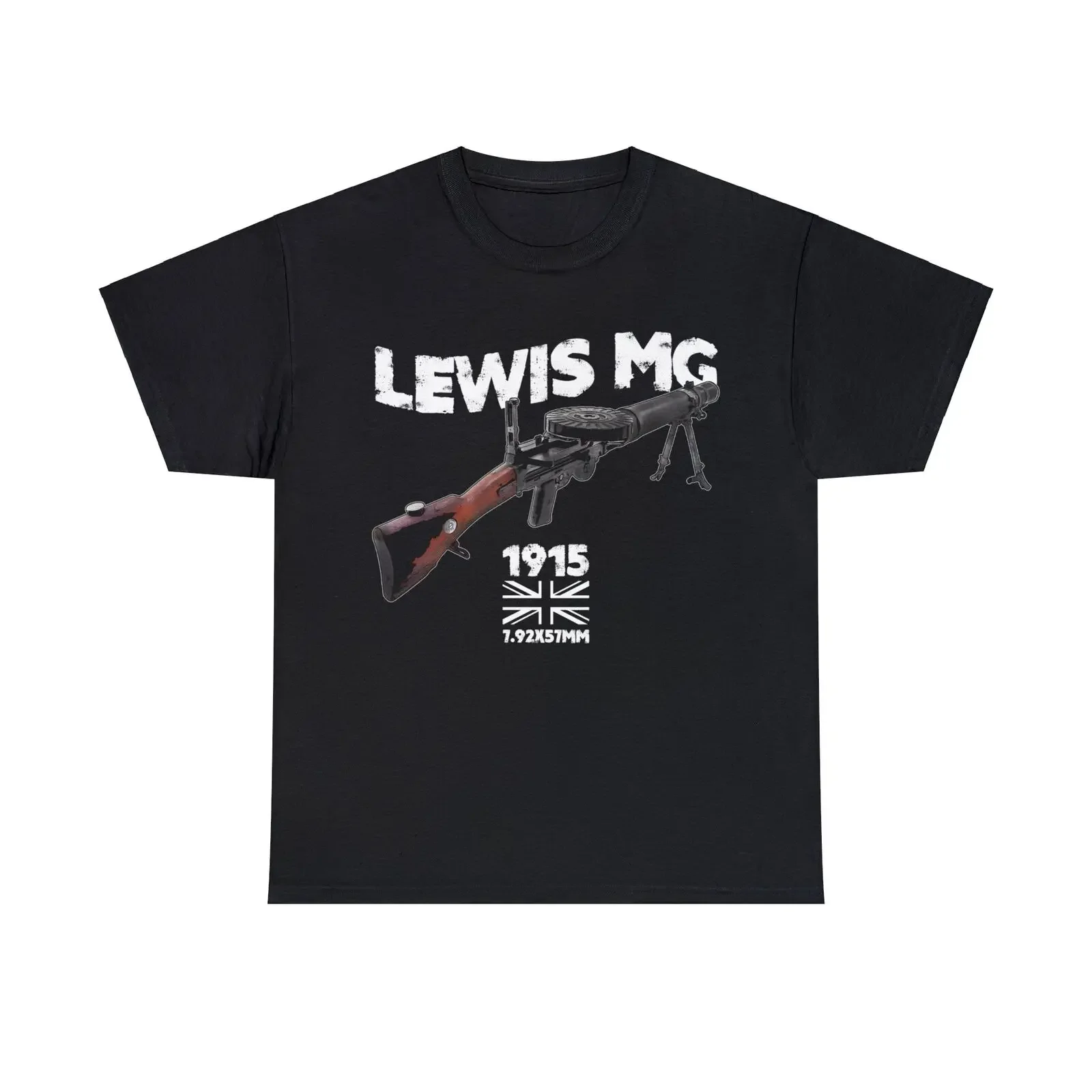 

WWI Lewis Gun Aircraft-mounted Machine Gun T-Shirt 100% Cotton O-Neck Short Sleeve Summer Casual Mens T-shirt Size S-3XL