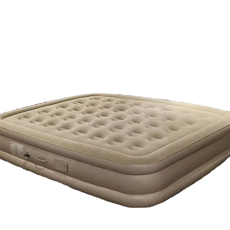 

High Quality 2 Person PVC Automatic Inflatable Sleeping Bed With Pillow 40CM High Big Size Air Mattress With Pump Easy Setup