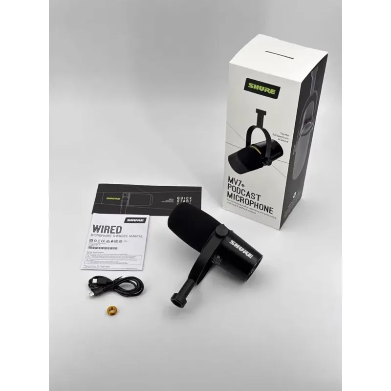 Shure MV7+ Dynamic Podcast Microphone with Voice Isolation Studio-Quality Streaming LED Panels for Broadcast and Streaming view 6