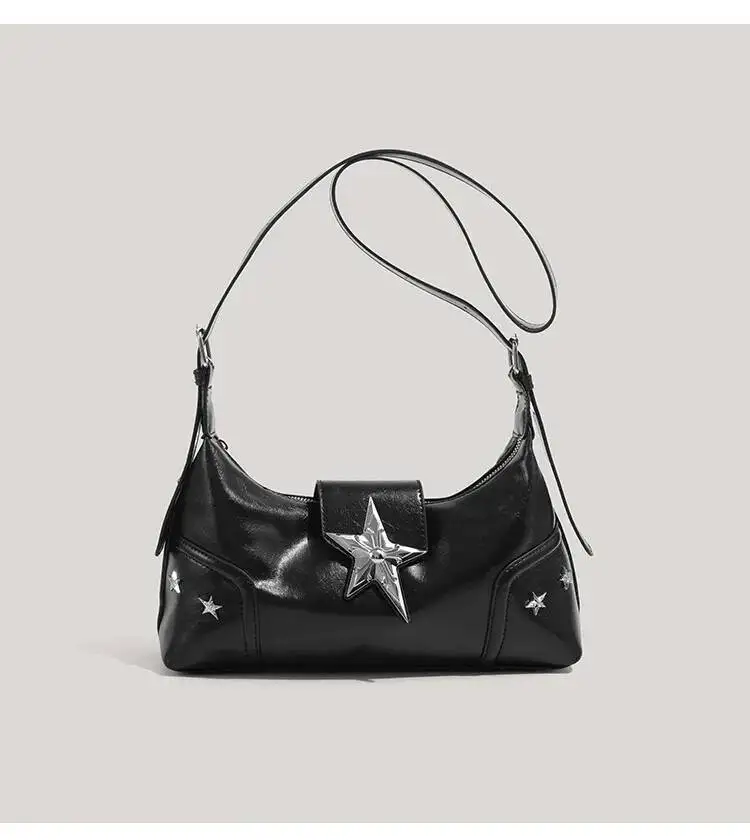 Bloom Versatile Star Y2k Shoulder Hot Girls Sweet Cool Pu Leather Casual Crossbody Bags Female Retro Messenger Bag 2025