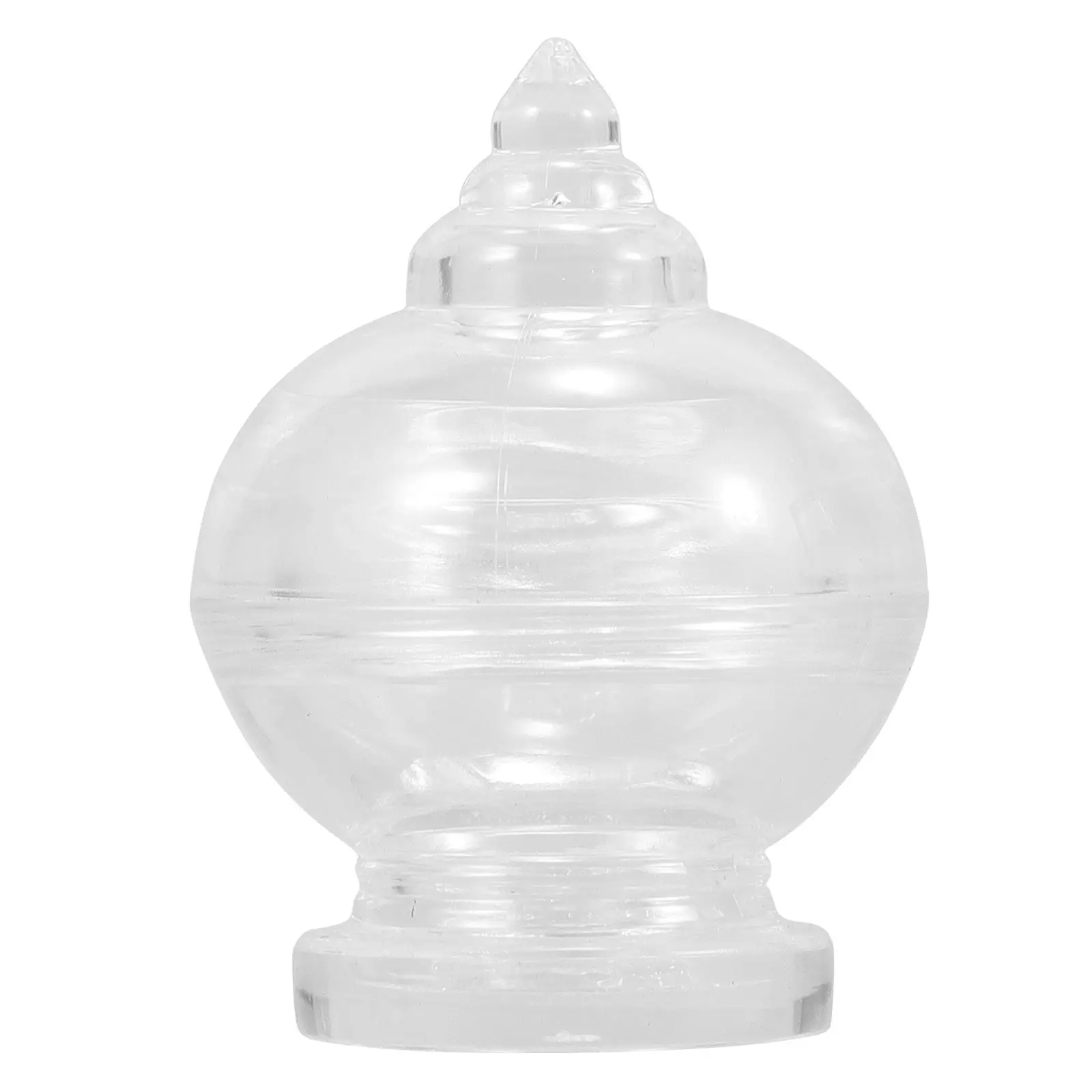 Acrylic Buddhist Pagoda Offering Tower Small Delicate Decorative Ornament Home Temple Office Vintage Peace Happiness Lucky