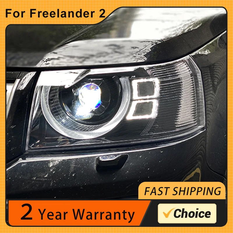 For to 2010-2015 Land Rover Freelander 2 headlight assembly modification LED headlight laser lens daytime running light