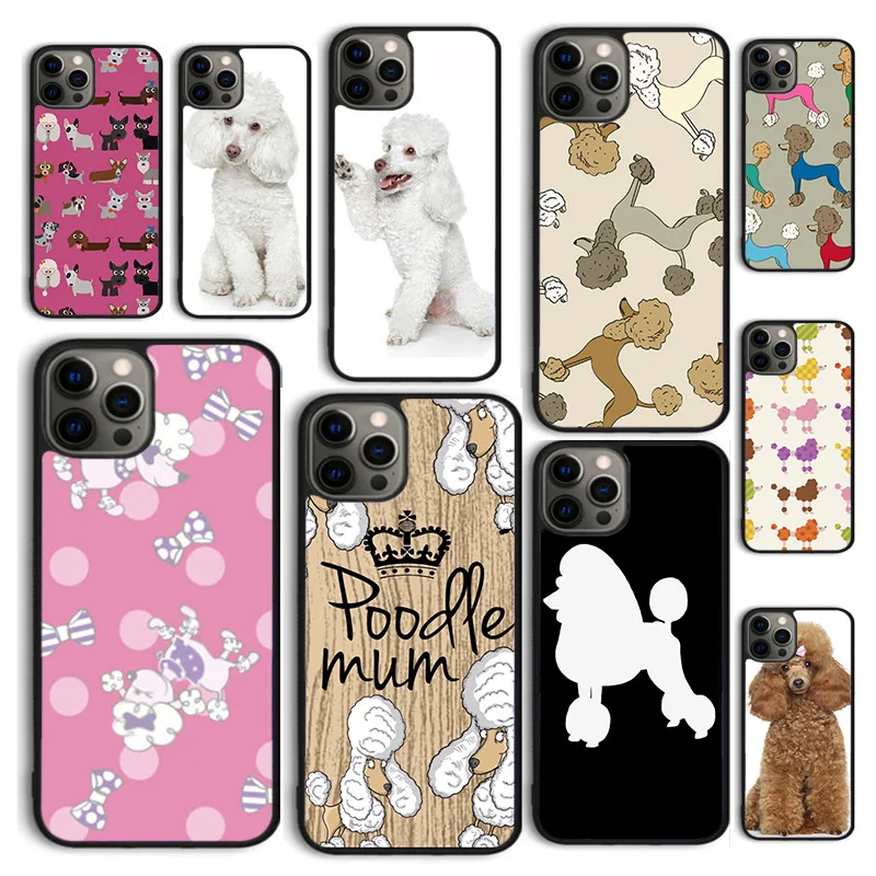 Funda de teléfono colorida Beagle Poodle Mum Dog para iPhone 15 12 mini X XS XR 11 13 14 Pro Max SE 2020 Apple 6S 7 8 Plus