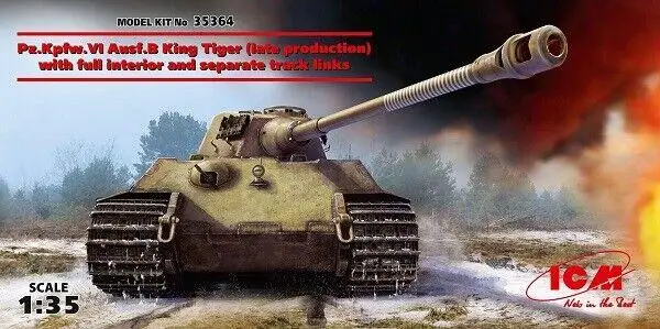 

ICM35364 ICM 1:35 Pz.Kpfw. VI Ausf.B King Tiger late prod. with full interior