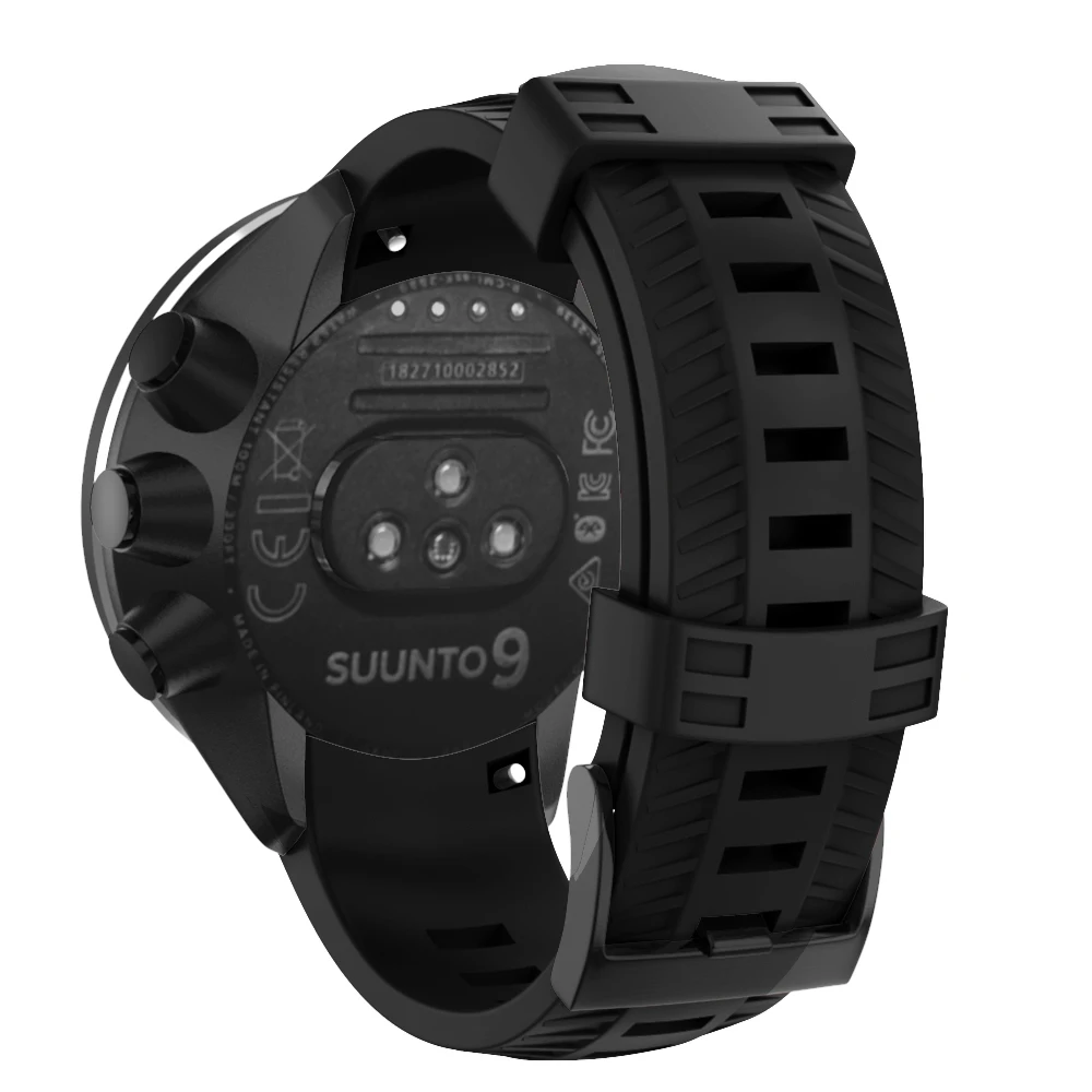 Correa de silicona de goma para reloj inteligente, pulsera de repuesto de 24mm para Suunto 9 Baro