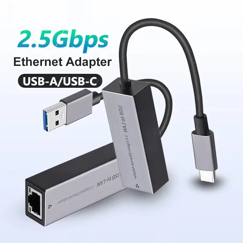 

USB C Ethernet-адаптер 2,5G/1000/100 Мбит/с Сетевая карта USB Lan RJ45 Thunderbolt 3 для ноутбука Macbook iPad Ethernet Сетевая карта
