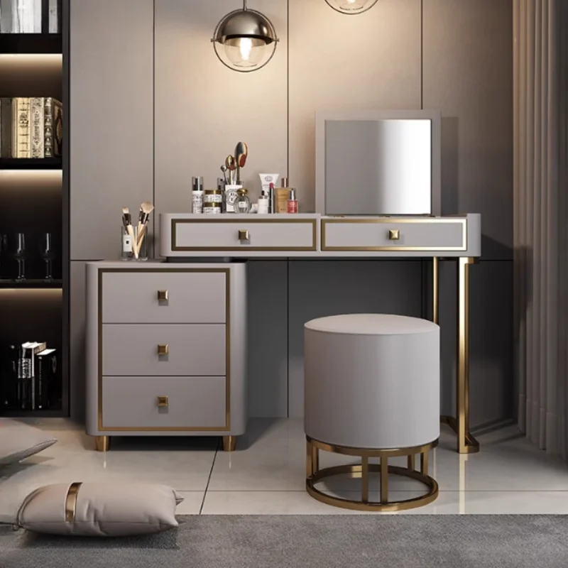 Makeup Storage Dresser Nordic Chair Luxury Mirrors Bedroom Dressing Table Cabinet Modern Meuble Coiffeuse Bedroom Furniture