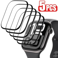 Soft Glass For Apple Watch Serirs 9 8 7 6 5 4 3 45mm 41mm 44mm 40mm 42mm 38mm Screen Protector For iWatch Series Ultra 1 2 49mm