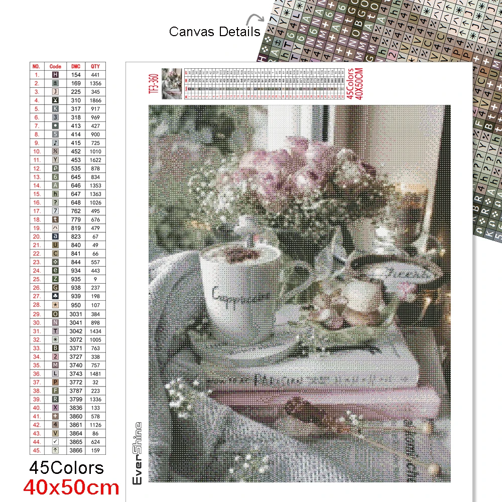 AB Drills Diamond Painting Flower Pink Square Round Diamond ricamo tazza da caffè punto croce mosaico vendita fai da te Wall Decor murale