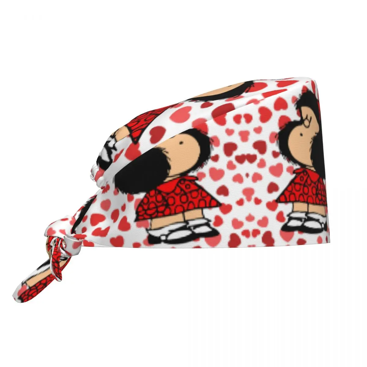 Custom Mafalda Power With A Surprised Face Scrubs Cap Surgical Hats Women Men Operating Room Cap Nursing Cap Lab Works Hat