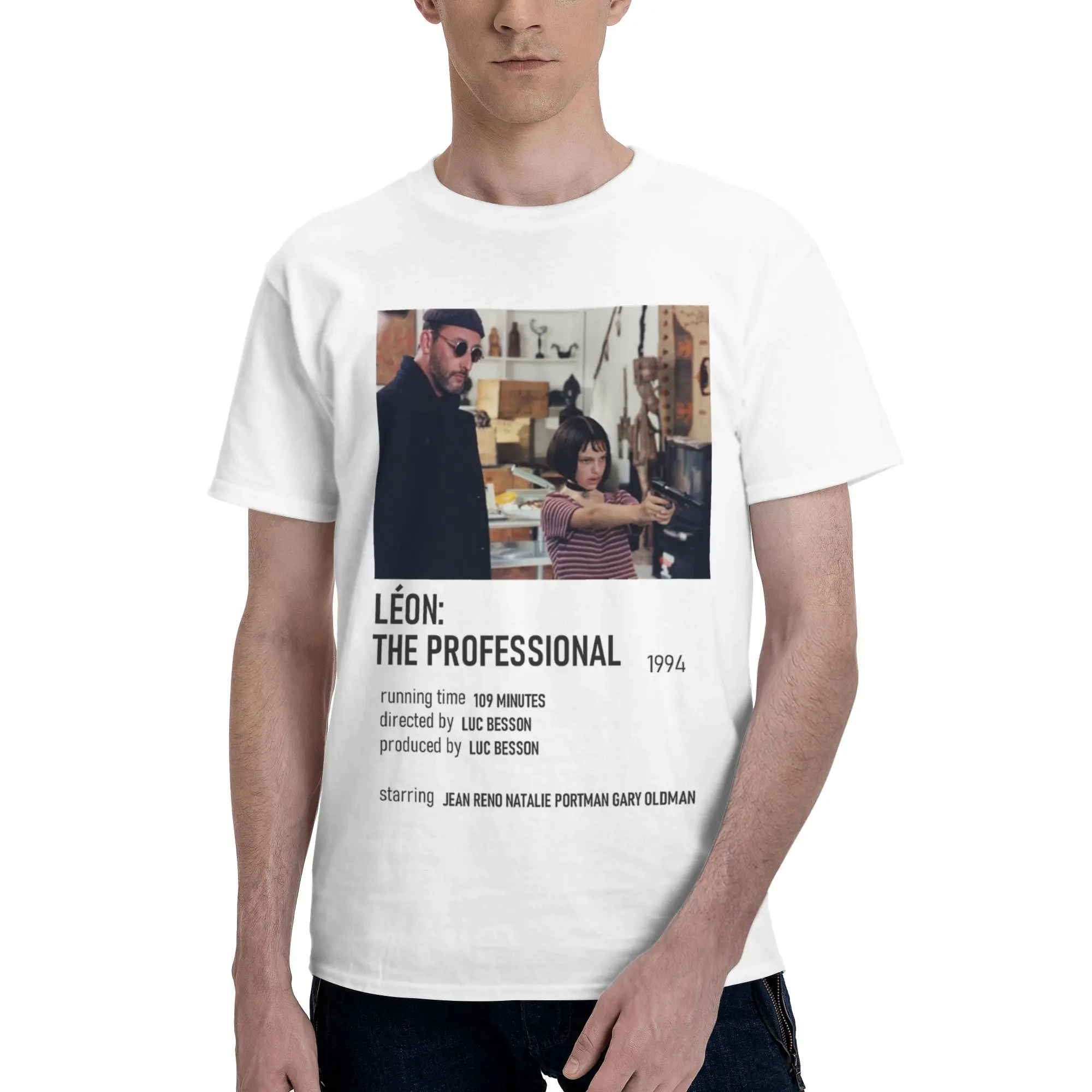 Graphic Printing Leons Movie The Professional T Shirt For Unisex  100% Cotton T-shirts Short Sleeve Tops