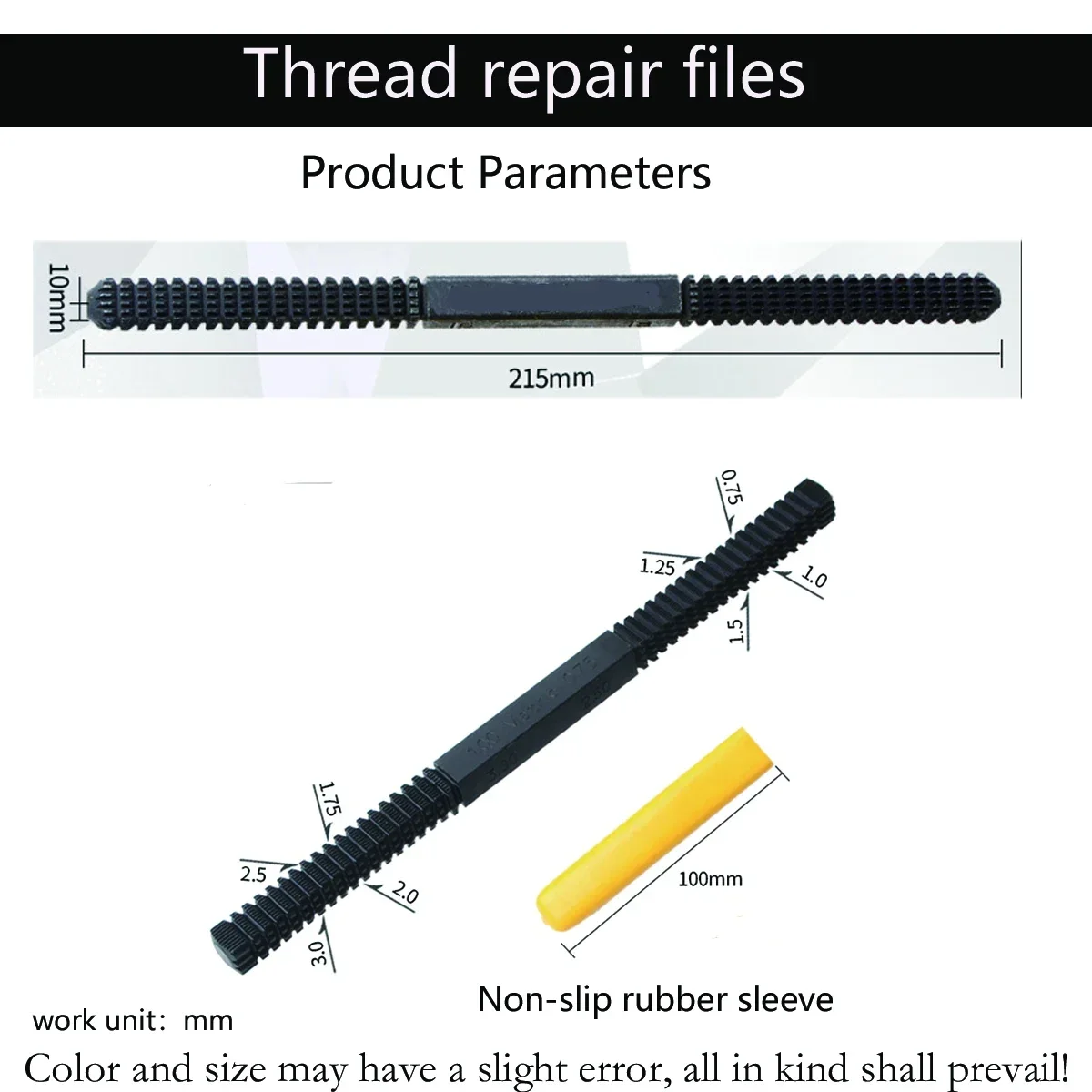 Thread Repair Restoration File Teeth Correction Metric Hardware Mini DIY Tools