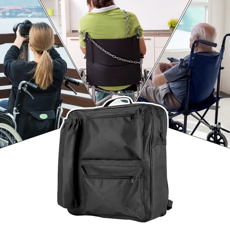 Wheelchair Carry Bag Water Resistant Wheelchair Seat-back Bag Wheelchair Storage Pouch Bag Water Resistant Seat-back Bag For