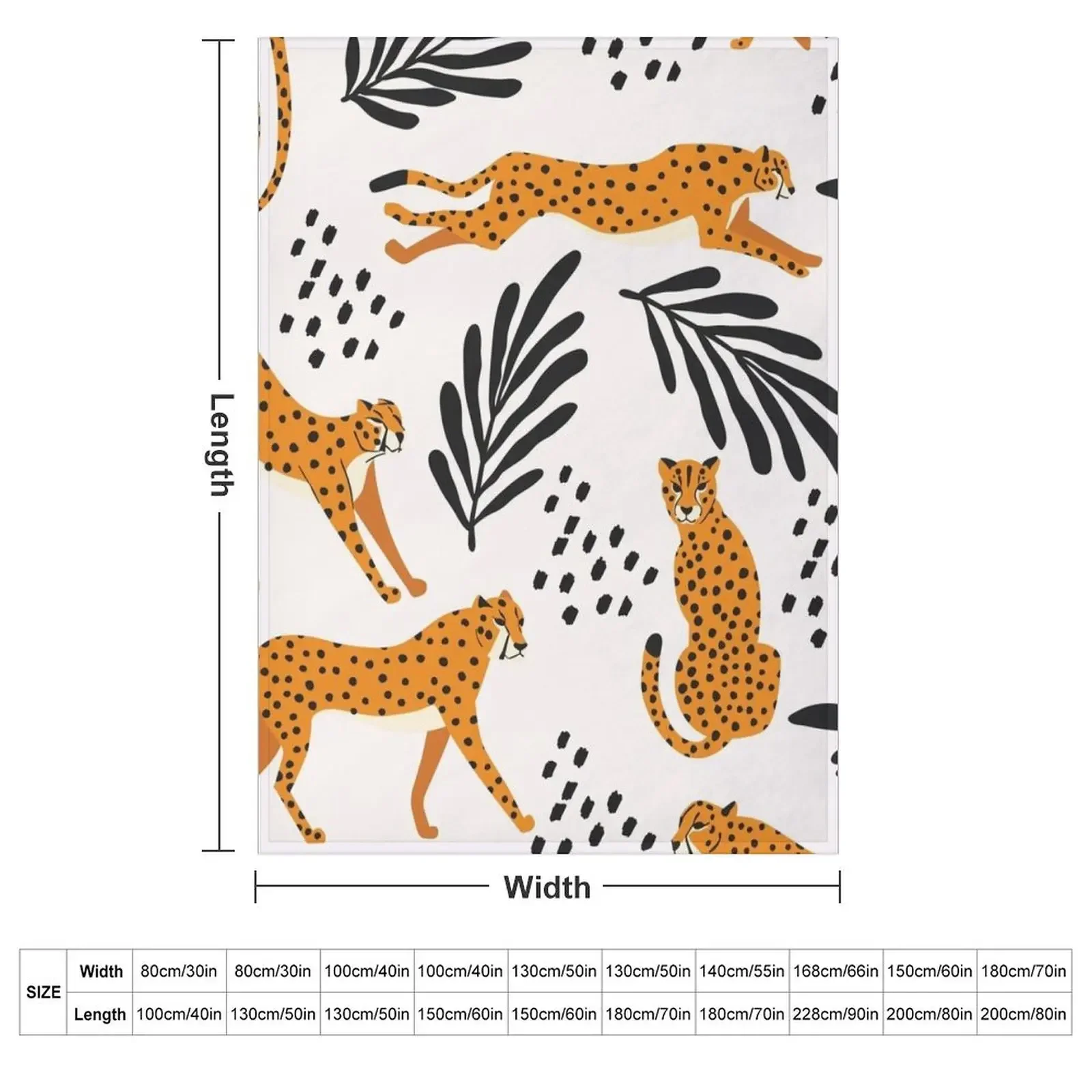 Cheetahs pattern on white Throw Blanket Thins Blankets For Sofas Luxury Thicken Blankets