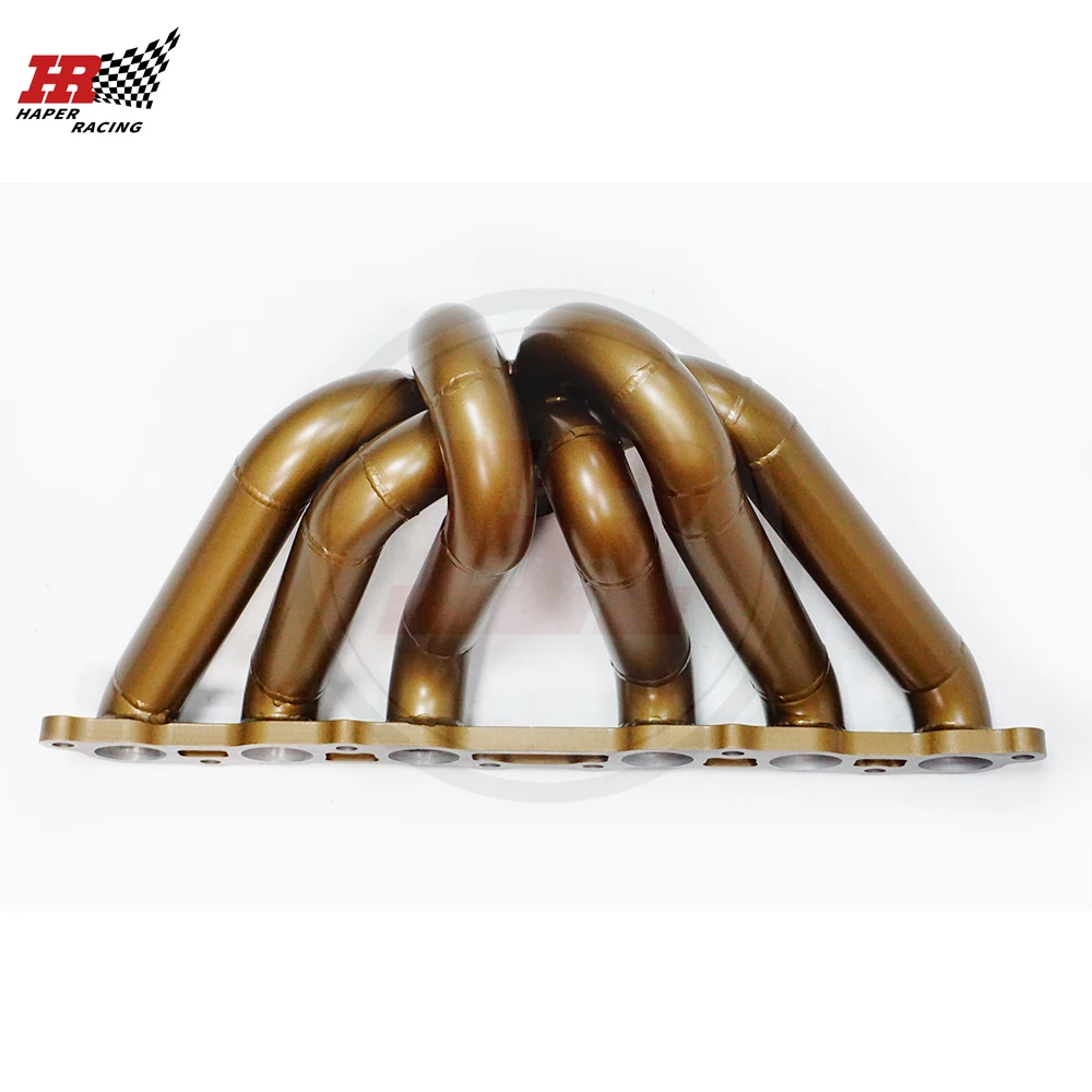 HP RACING SS304 3mm Steam Pipe  Ceramic Coating 3.0‘’ V band Turbo Manifold  For Mk4 Le xus GS300 2JZGE To yo ta Supra