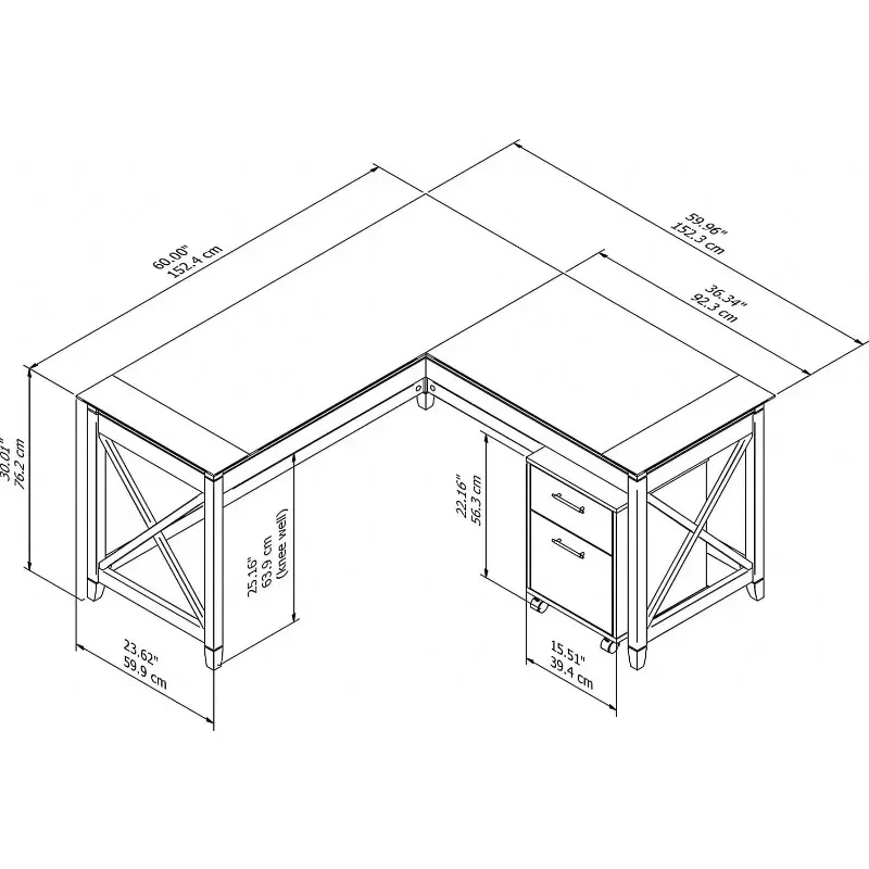 Furniture  Shaped Desk with Drawer Mobile File Cabinet