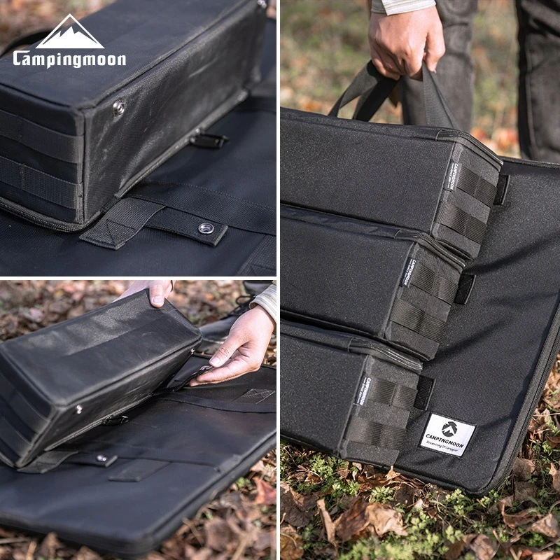 Tas Penyimpanan Perlengkapan Camping Outdoor CAMPINGMOON Bahan Polyester, Tas Tangan Kombinasi Meja Taktis IGT