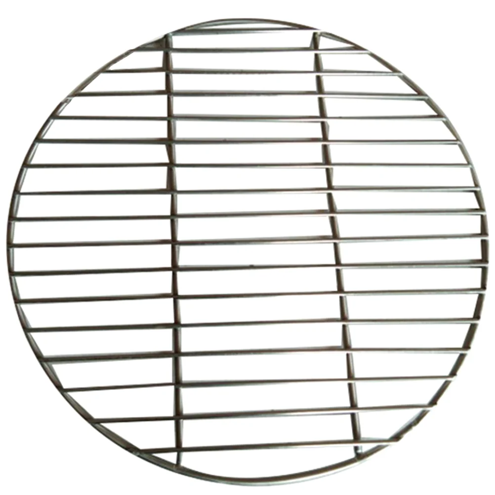 

Round Grill Net Grate Cooling Rack Bbq Grilling Mesh Silver Stainless Steel Outdoor Mat