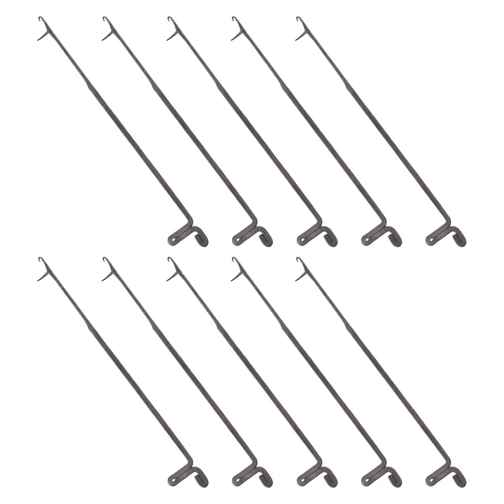 

10 Pcs Crochet with Tongue Hook Crocheting Hooks Knitting Needles Silver Crotchet