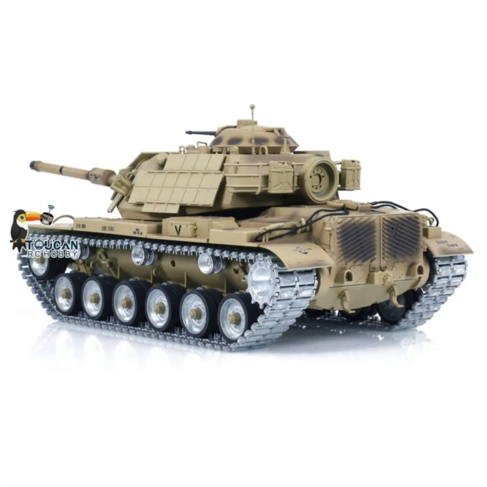 1/16 TD RC Kampfpanzer M60A1 ERA USA Funksteuerungspanzer Modell Metallradschiene Straßenrad Idiier Fahrzeug TOUCAN Geschenke TH23290