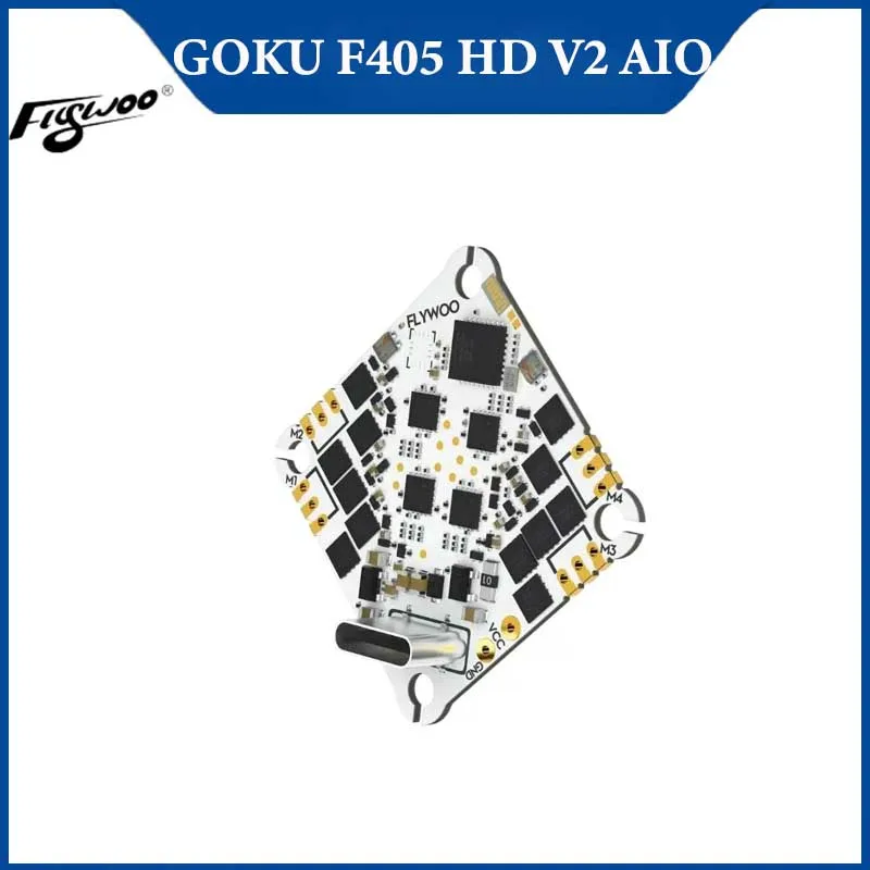 

Flywoo GOKU F405 HD 1-2S 12A ELRS AIO V2 Plug&Play O4/O4 PRO для микро FPV дронов аксессуары RC