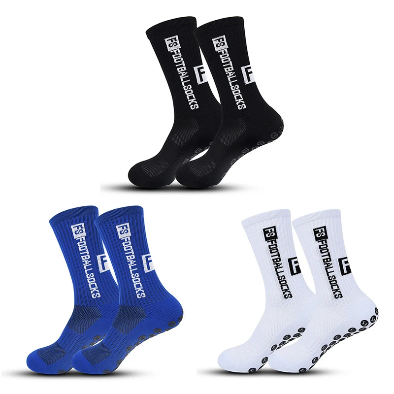 3 Pairs Non-slip Football Socks Men Women Sports Socks Silicone Outdoor Soccer Socks Soft Breathable Comfortable Tennis Socks