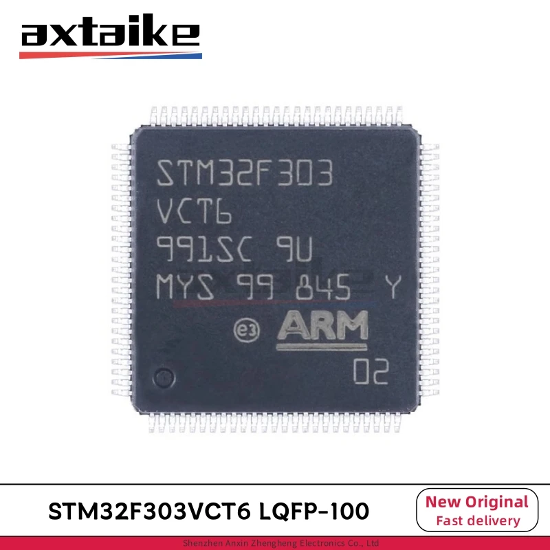 2PCS STM32F303VCT6 LQFP-100 STM32F303 256KB 40KB ARM Cortex-M4 32bit Microcontroller MCU SMD IC