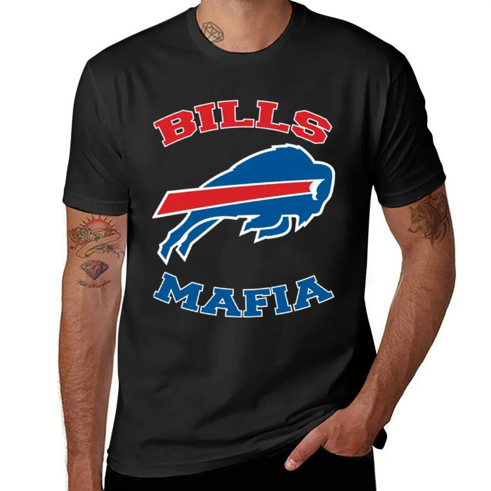 Bills-Mafia T-Shirt korean fashion Aesthetic clothing summer top customizeds men clothing