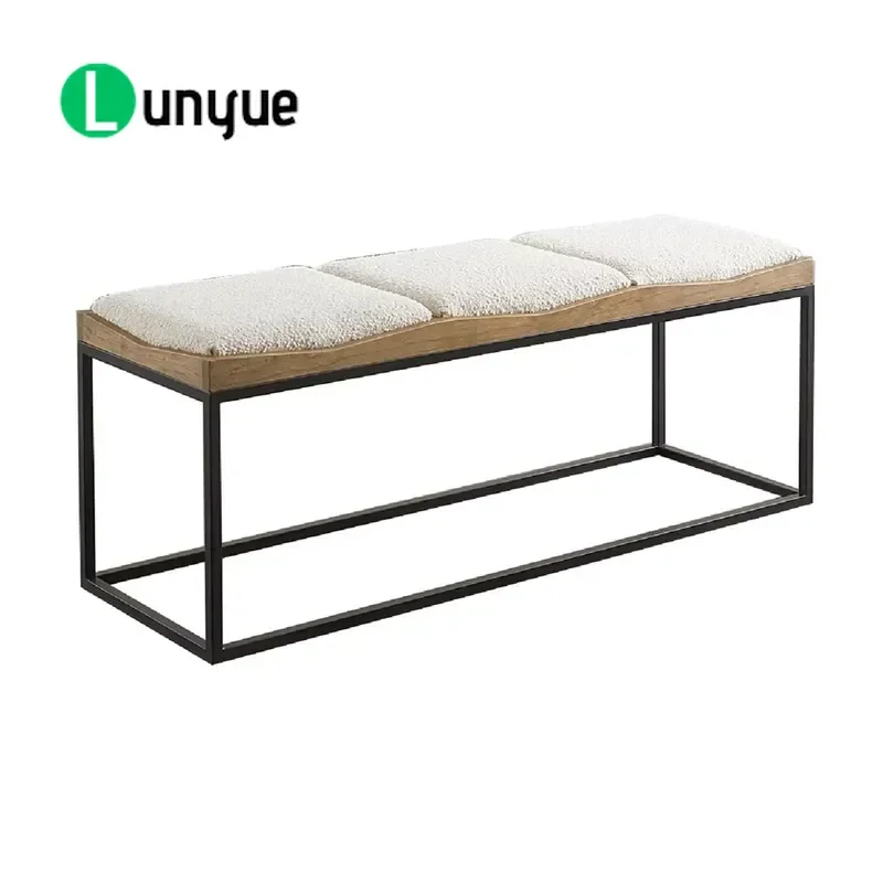 Upholstered Bench French Style Furniture for Bedroom Living Room Bedside End of Bed Seat Soft Cushioned Storage Ottoman