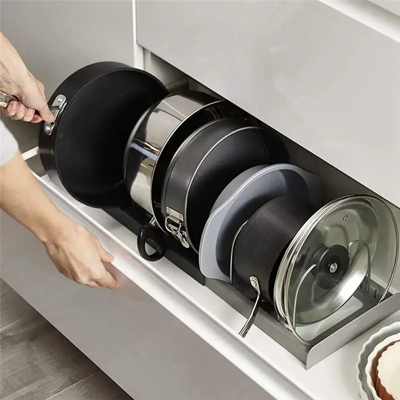 BOFO Kitchen Drawer Store Expands Kitchen Utensils Storage-Adjustable Kitchen Cabinet Storage For Efficient Use Of Space.