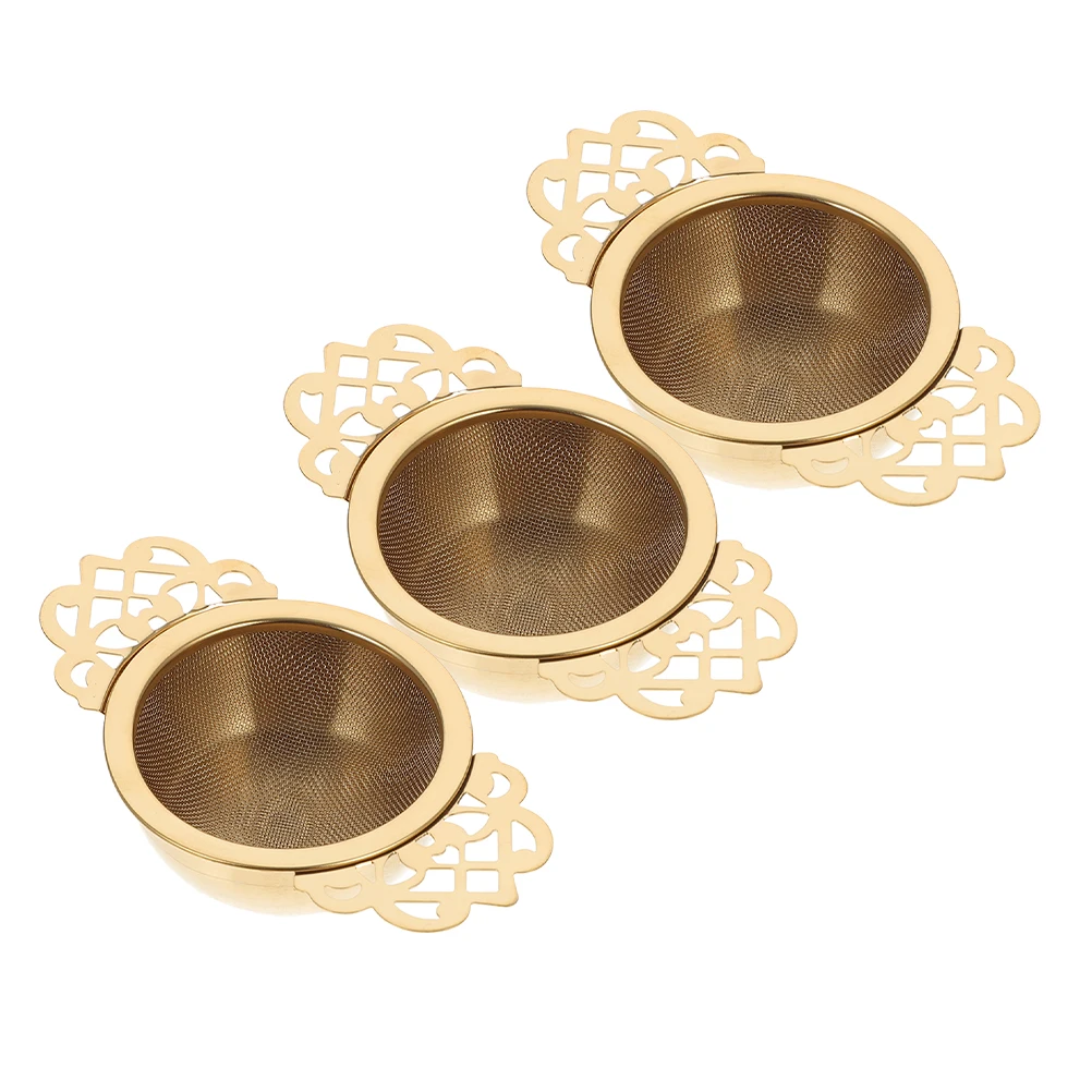 

3pcs Tea Strainer Stainless Steel Fine Mesh Filter Teapot Large Capacity Easy Filtration Coffee Kitchen