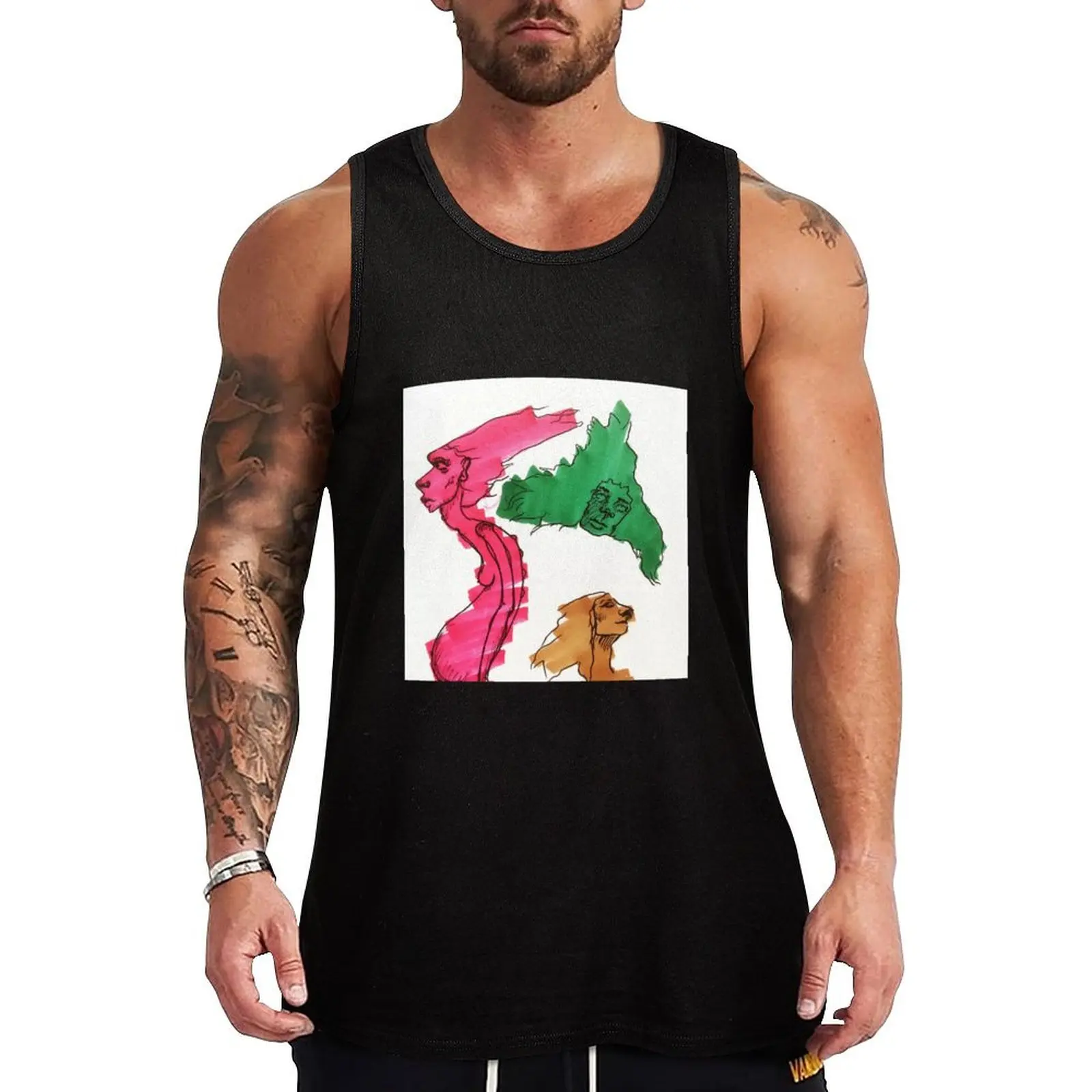 

3 Women Tank Top plain t-shirt Men's fitness t-shirt Body man Man sleeveless shirt