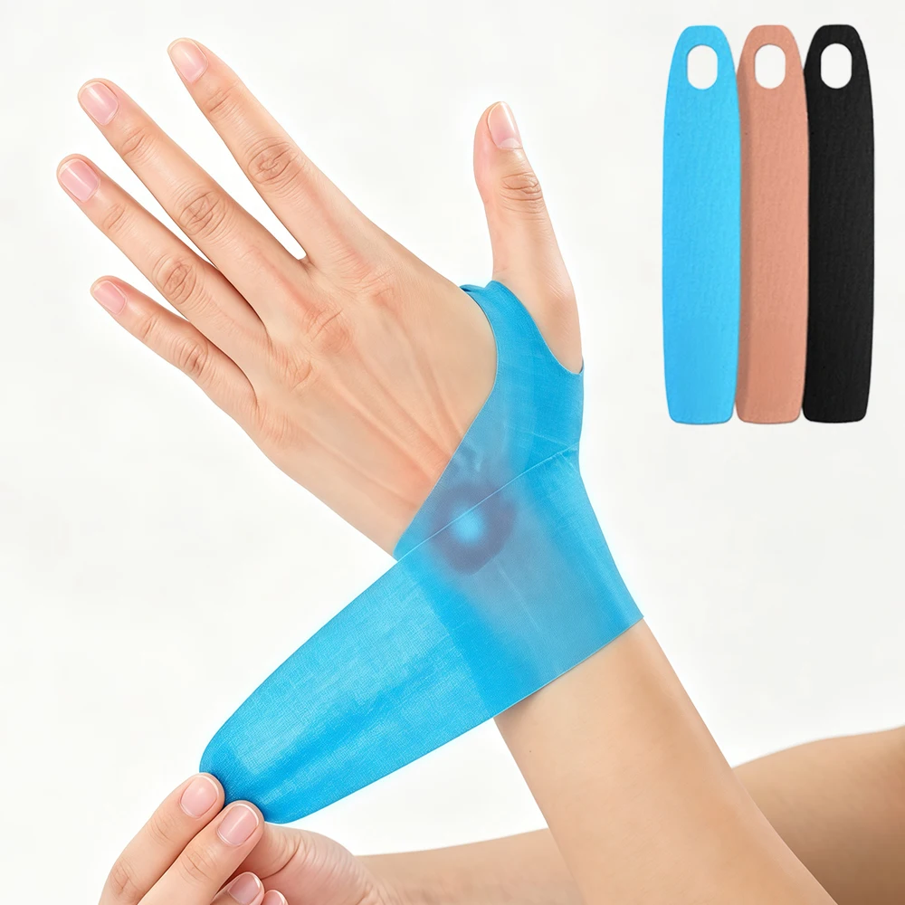 20Pcs Precut Wrist Kinesiology Tape Elastic Athletic Support Tape for Bowling Tennis Badminton Carpal Tunnel Wrist Muscle Strain