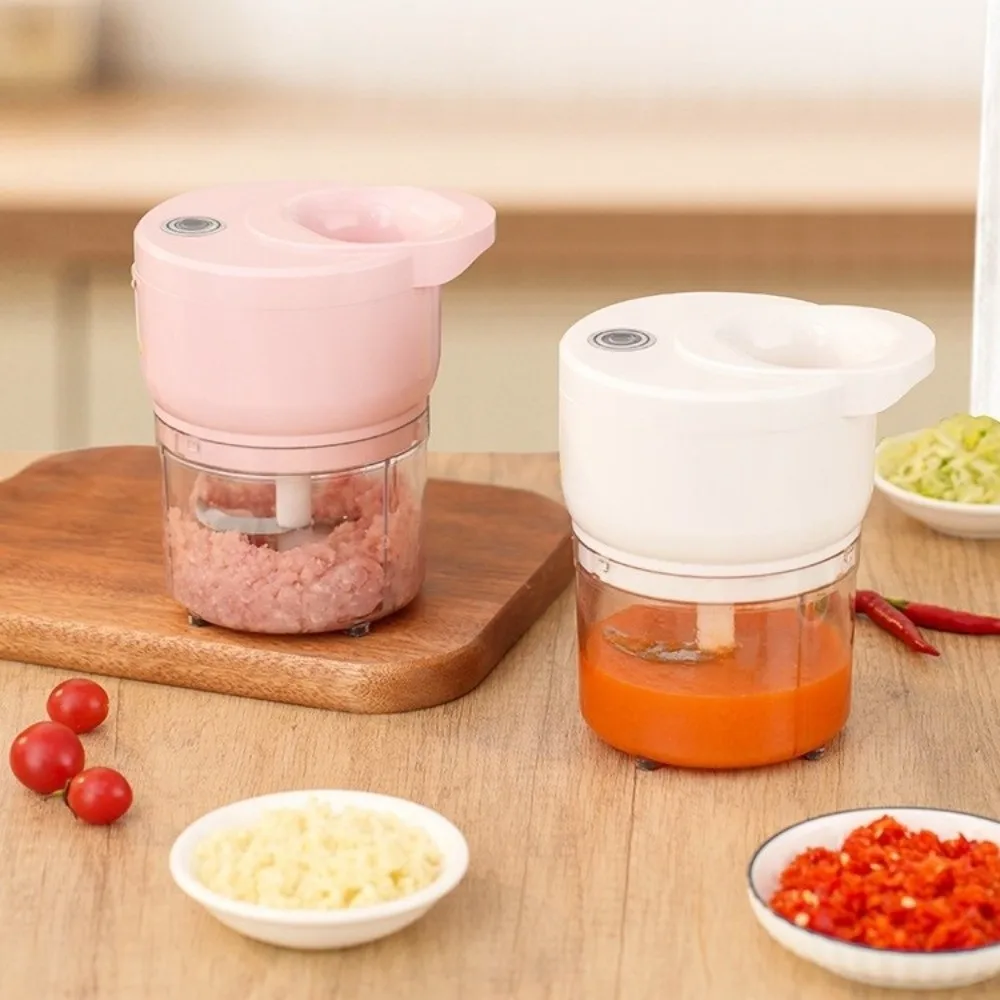 Rechargeable Electric Garlic Chopper Wireless Portable Food Processor Detachable Handheld Garlic Crusher Apartments