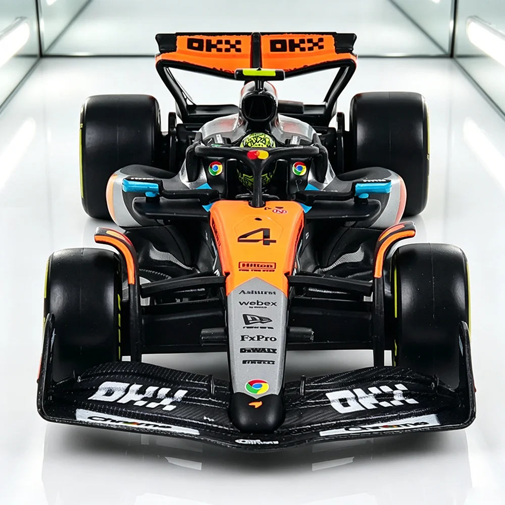 Bburago 1:43 alloy model F1 McLaren Formula 1 2025 MCL39 British GP #4 Lando Norris Die cast car collection toys Special coating