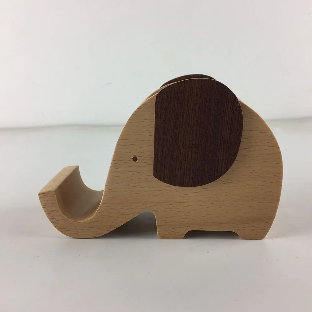 

Beech Elephant Shape Pen Holder Pencil Storage Box Holder with Cell Phone Stand Stationery Box Desk Organizer (Elephant Pen Hold