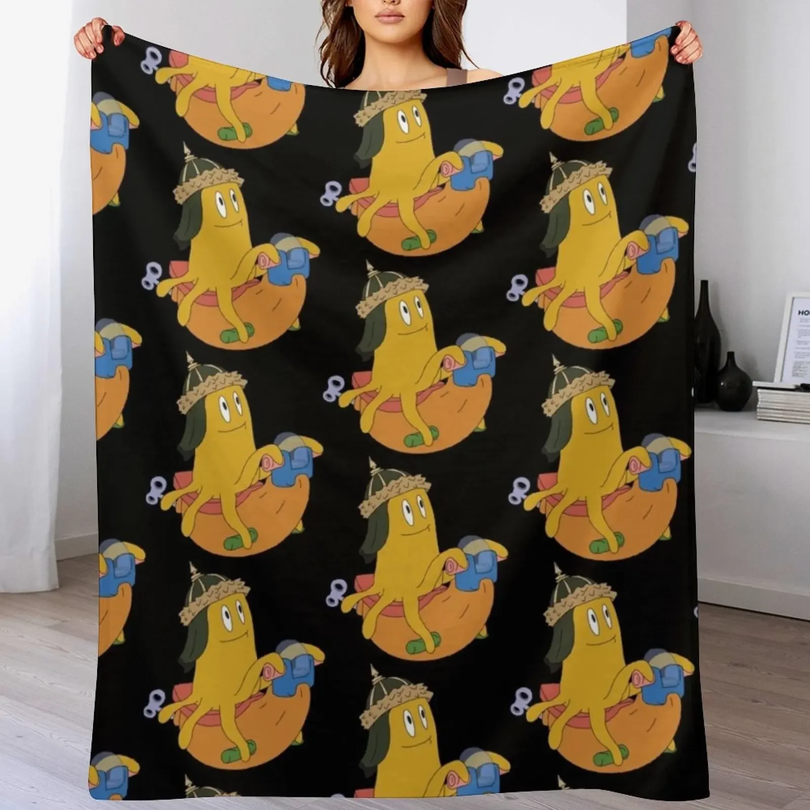 

Scooty Bean Throw Blanket for babies Soft Beds Stuffeds funny gift Blankets
