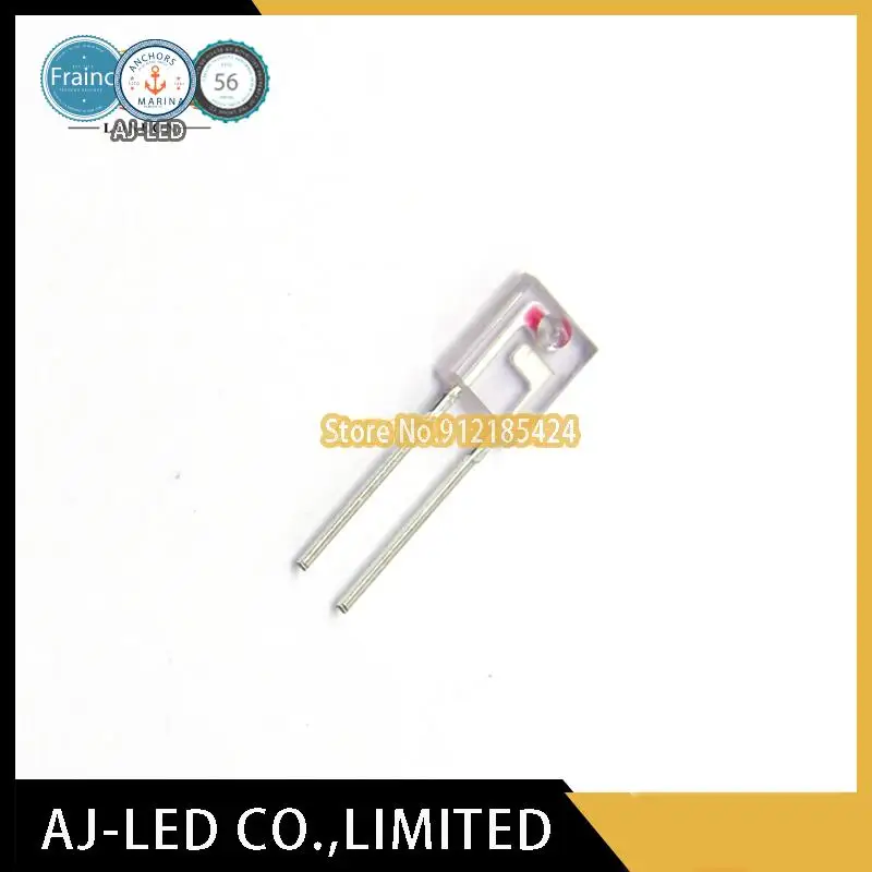Diode électroluminescente infrarouge DIP2, 100 pièces/lot, IR908-7C-F côtés carrés, jambe courte, angle 940nm ± 60 °
