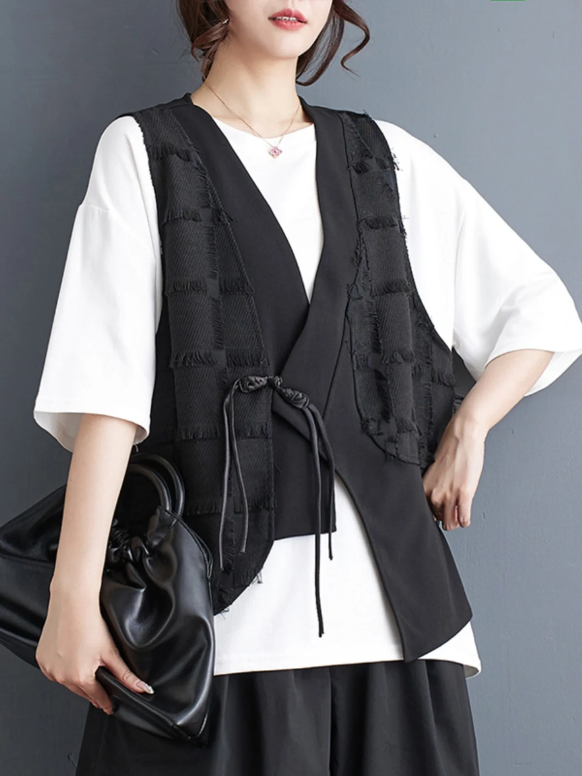 

Summer 2025 plus Size Casual Versatile Layering Vest Jaet Retro National Sle Design Sense High Level Matching Outerwear
