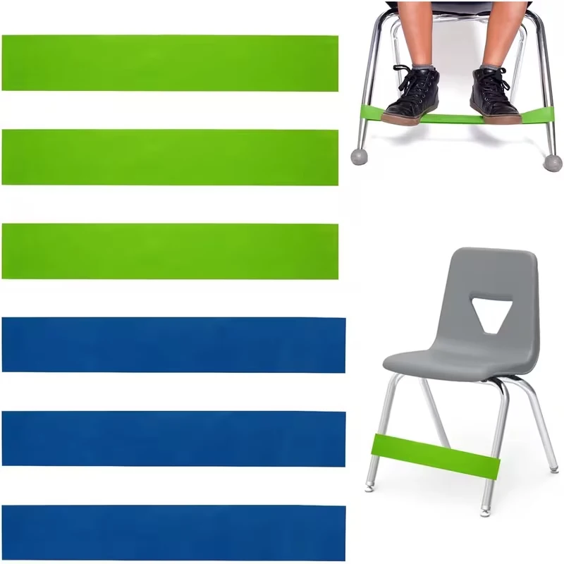 Elastic Chair Bands – Sensory Fidget Bands for Kids; Flexible, Secure Bands for Chairs and Desks; Suitable for SPD and Yoga