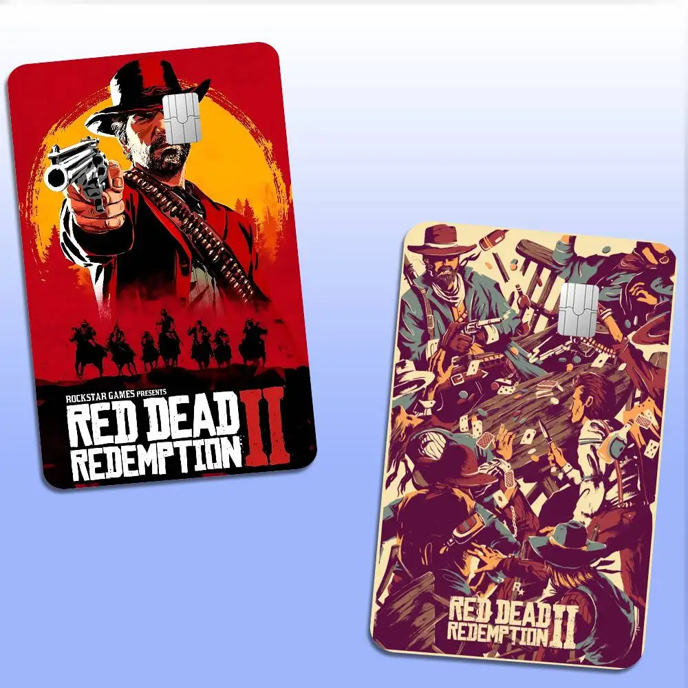 Game TV Red Dead Redemption Anime Spend or Save Shell On Off Ultra Thin No Fade Sticker Skin Cover Film for Debit Credit Card