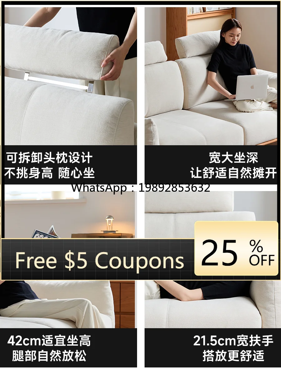 

LYY Modern Minimalist Living Room New Chinese Style High Back Sofa Small Apartment Straight Row Sofa1