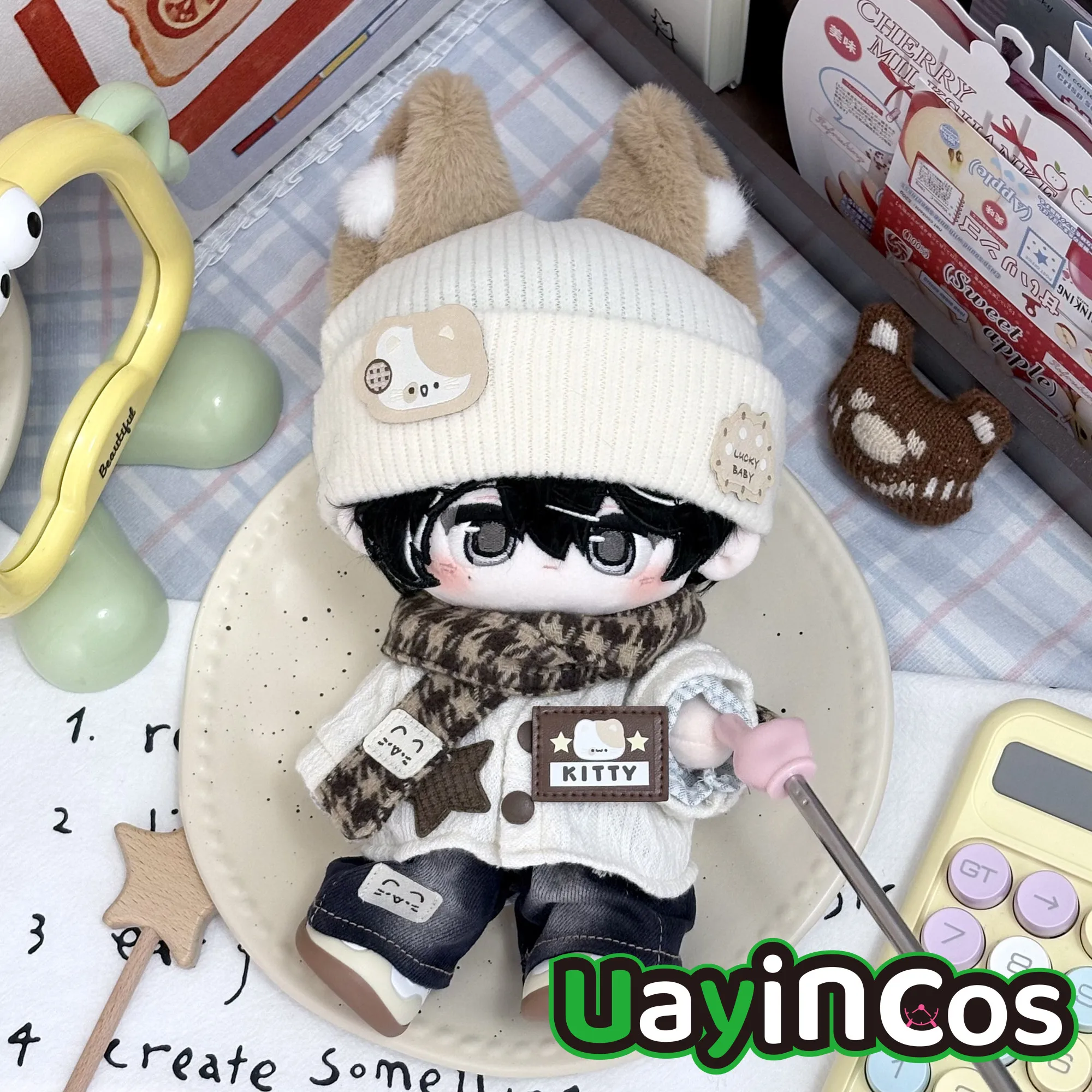 

20cm Doll Clothes Scarf Coat Shirt Tie Trousers Hat Cat Clothing Cute Costume Suit Doll Accessories Anime Game Toy Gift Cospla