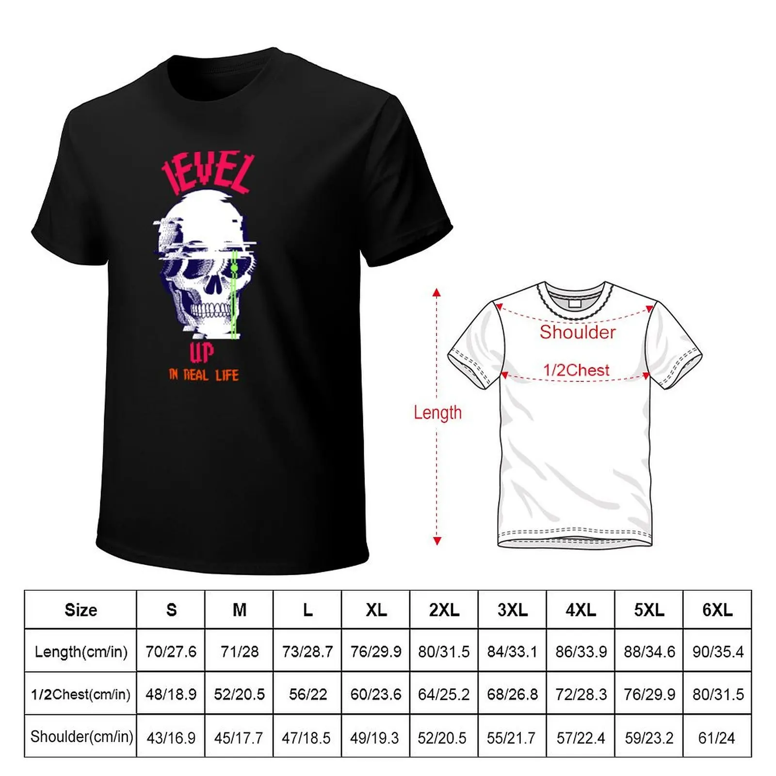 Level Up In Real Life Video Game T-Shirt cotton t shirts man 100% T-Shirt