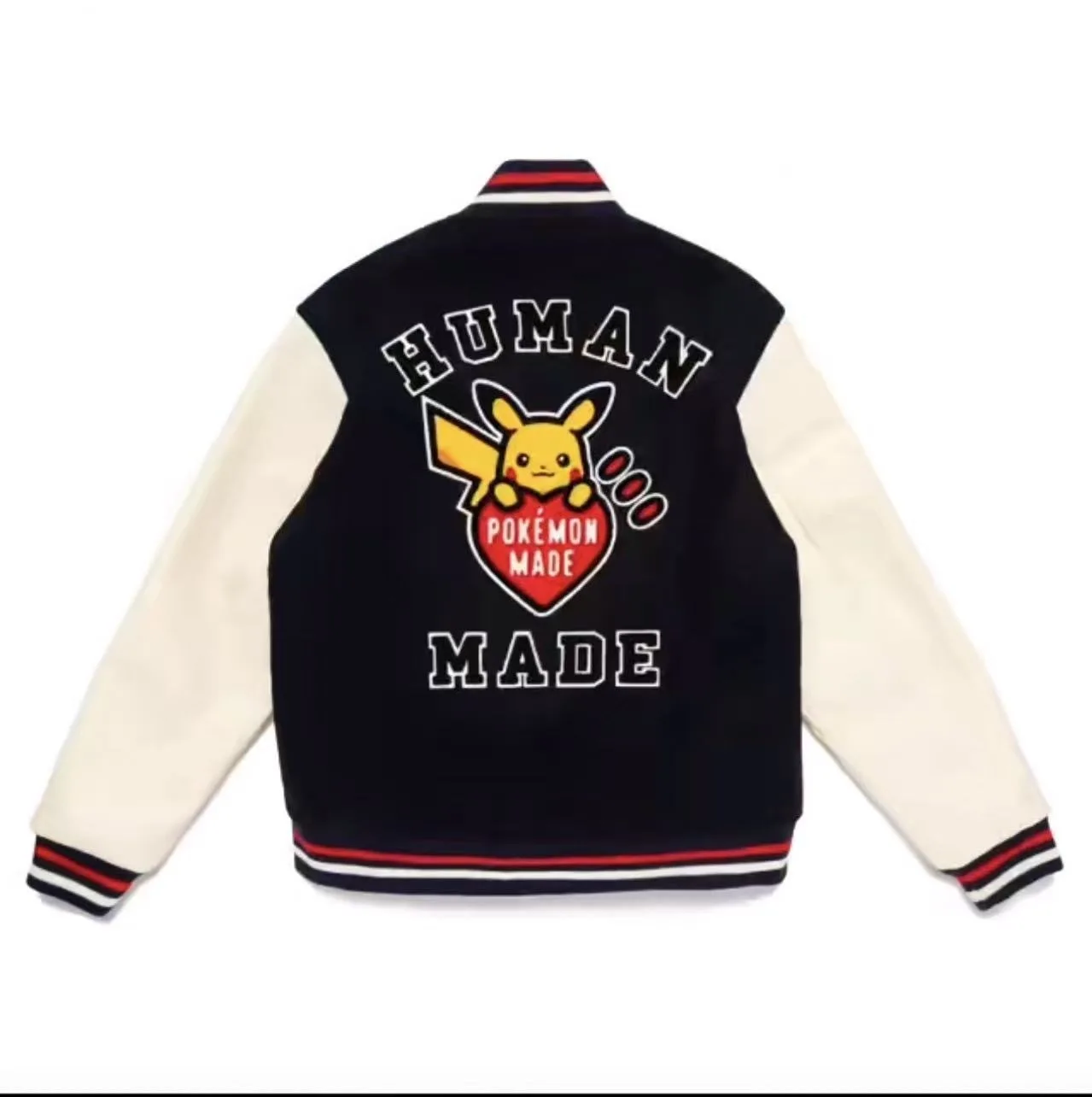 HUMADE Japanse retro stijlvolle honkbaljas geborduurd co-branded herfst winter paar bovenkleding