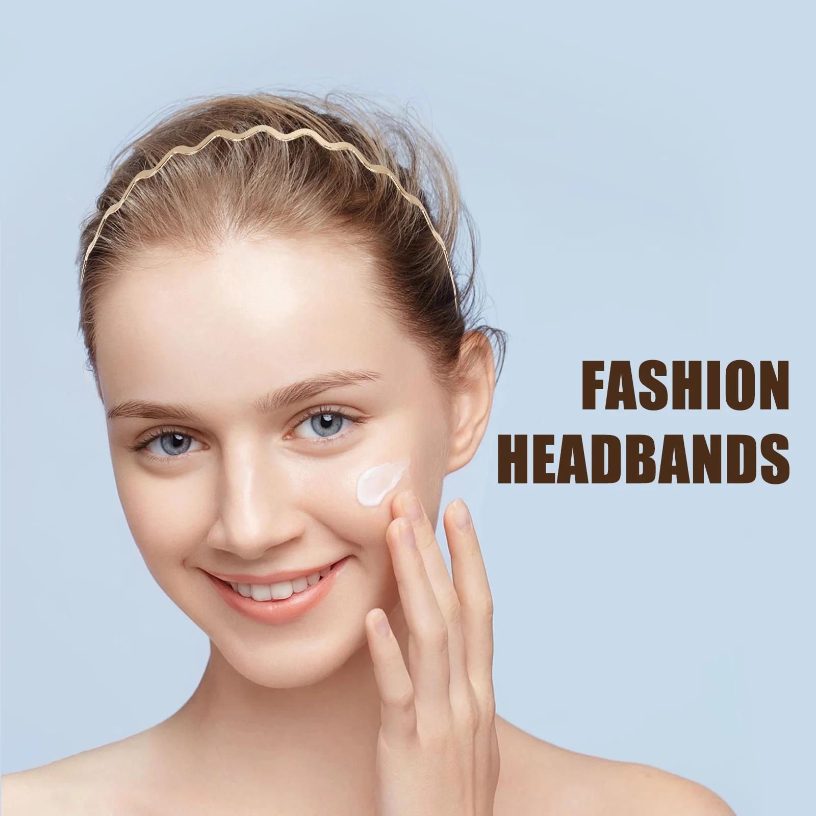 

Набор из 3-х металлических ободков для волос с волнистым дизайном для женщин, тонкие повязки-тиары для свадьбы, вечеринки, банкета, макияжа и умывания