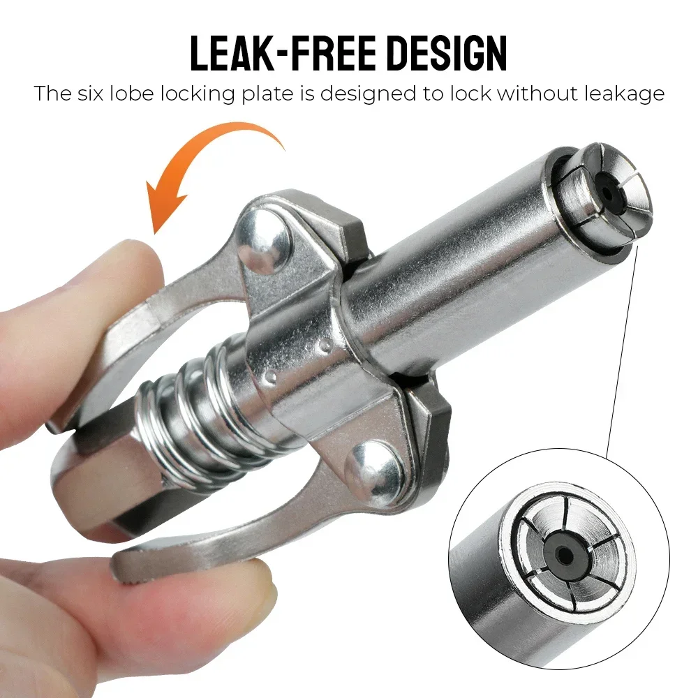 4Pcs Grease Coupler Fitting Set Grease Accessory Two Press Easy To Push Accessories Quick Connect for Car Spare Parts Set