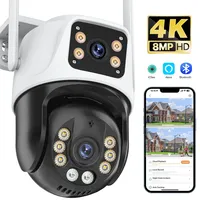 8MP 4K PTZ Camera IP Outdoor WiFi Camera HD 10MP H.265 Wireless Surveillance Security CCTV 4MP AI Tracking P2P Onvif iCsee