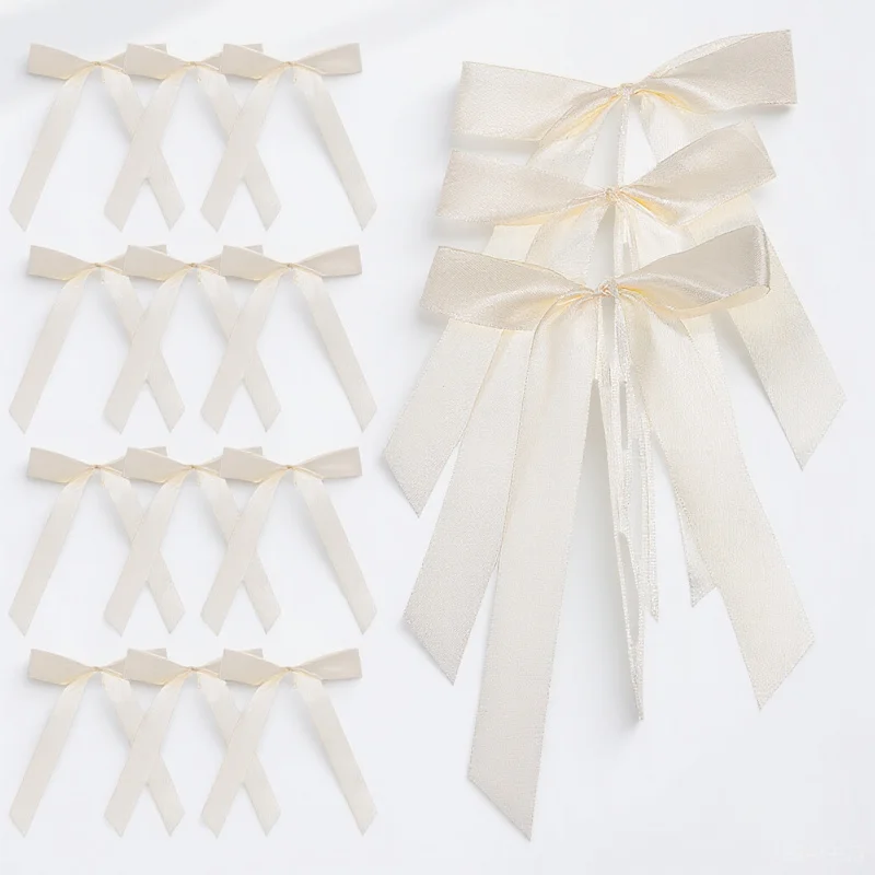 

60Pcs Wedding Car Bows Polyester Ribbon Large Bow Decor for Rearview Mirror Door Handle Wedding Party Supplies