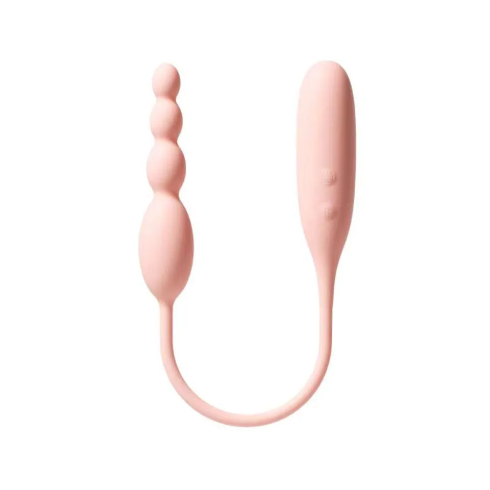 Roula Double-headed Bead Vibrator For Women G-spot Clitoral Stimulation Anal Plug Beads Butt Plug Adult Toy Orgasm Device